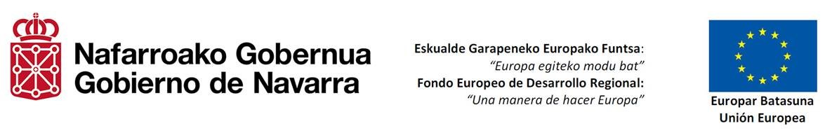 Gobierno de Navarra · Fondo Europeo de Desarrollo Regional · Unión Europea
